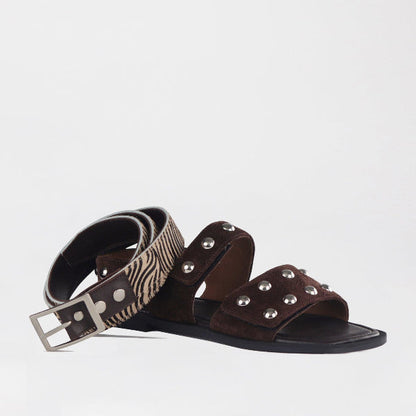Froggie Shoes Shoes Women's Reversible Belt in Brown and Zebra - 12978