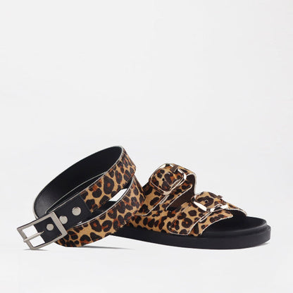Froggie Shoes Shoes Women's Reversible Belt in Black and Cheetah - 12978